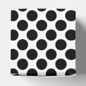 Grote retro-stippen - zwart-wit bedankdoosjes (Bovenkant)
