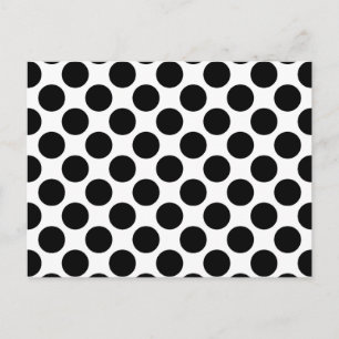 Grote retro-stippen - zwart-wit briefkaart