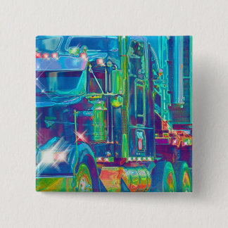 GROTE RIG TRUCKS & TRUCKS voor Truck-liefhebbers Vierkante Button 5,1 Cm