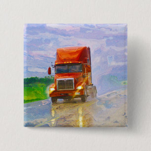 GROTE RIG TRUCKS & TRUCKS voor Truck-liefhebbers Vierkante Button 5,1 Cm