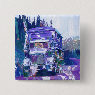 GROTE RIG TRUCKS & TRUCKS voor Truck-liefhebbers Vierkante Button 5,1 Cm