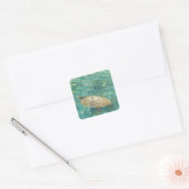 grote rivierschildpad vierkante sticker (Envelop)
