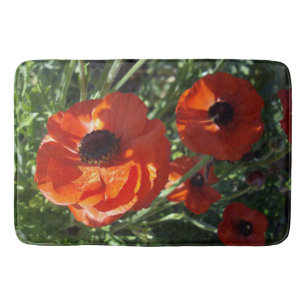 Grote rode anemoon bloemen, Memory Foam badmat