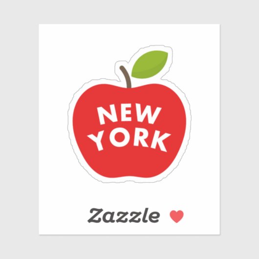 Grote rode appel Custom-Cut Vinyl Stickers (Vel)