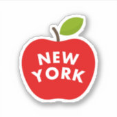 Grote rode appel Custom-Cut Vinyl Stickers (Voorkant)