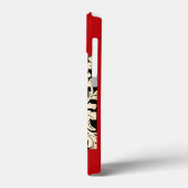 Grote rode Art Nouveau Bloem Case-Mate iPhone Case (Achterkant / Links)