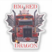 GROTE RODE DRAAK STICKER (Voorkant)