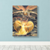 Grote Rode draak van William Blake Canvas Afdruk (Insitu (Houten vloer))