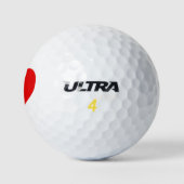 Grote rode en witte hartvorm liefde golfballen (Logo)