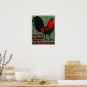 Grote Rode Haan Poster (Keuken)