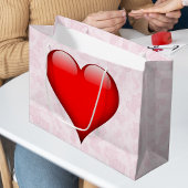 Grote Rode Hart Roze Valentijnsdag Groot Cadeauzakje