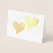 Grote rode harten witte Valentijnsdag Folie Kaarten (Voorkant)