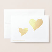 Grote rode harten witte Valentijnsdag Folie Kaarten (Met envelop)