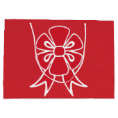 Grote Rode Kerstboog Gift Bag Groot Cadeauzakje (Achterkant)