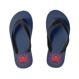 Grote rode krab terug naar school Dorm Essentials Kinder Teenslippers