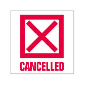 Grote rode kruis merk geannuleerd symbool custom k  zelfinktende stempel (Design)