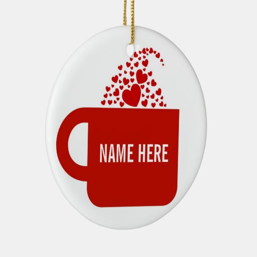 Grote Rode Mok Keramisch Ornament (Rechts)