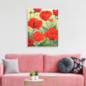 Grote rode papaver canvas afdruk (Insitu (Woonkamer))