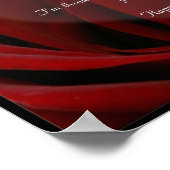 Grote rode roze en hart - Aangepaste Valentijnse Poster (Hoek)