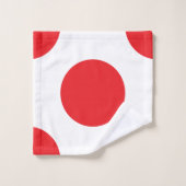 Grote rode stippen bad handdoek (Wasdoekje)