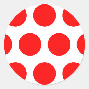 Grote Rode Stippen Ronde Sticker
