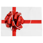 Grote rode tas met wieltjes groot cadeauzakje (Achterkant)