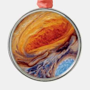Grote Rode Vlek van Jupiter - NASA Voyager-foto Metalen Ornament