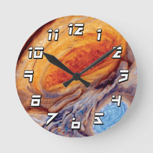 Grote Rode Vlek van Jupiter - NASA Voyager-foto Ronde Klok