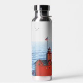 Grote Rode vuurtoren in Michigan Waterfles (Links)