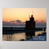 Grote Rode vuurtoren Poster (Voorkant)