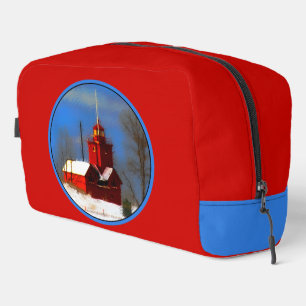 Grote Rode Vuurtoren Schilderen Holland Originele Toilettasje