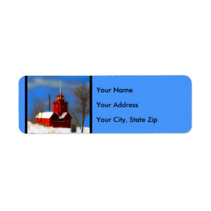 Grote Rode vuurtoren schilderen - Oorspronkelijke Etiket