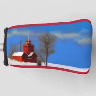 Grote Rode vuurtoren schilderen - Oorspronkelijke Golfheadcover