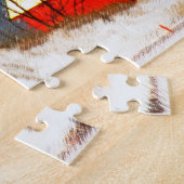 Grote Rode vuurtoren schilderen - Oorspronkelijke Legpuzzel (Zijkant)