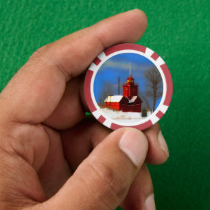 Grote Rode vuurtoren schilderen - Oorspronkelijke Poker Chips