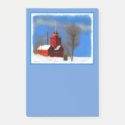 Grote Rode vuurtoren schilderen - Oorspronkelijke  Post-it® Notes (Voorkant)