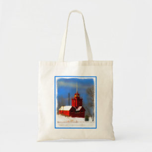 Grote Rode vuurtoren schilderen - Oorspronkelijke  Tote Bag