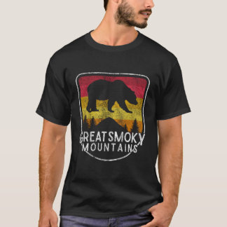 Grote rokerberg Nationale Park Retro Mannen Wome T-shirt