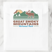 Grote rokergebergte rechthoekige sticker (Tas)