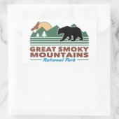 Grote rokergebergte rechthoekige sticker (Tas)