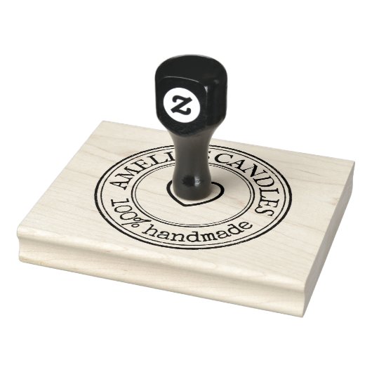 Grote ronde handgemaakte Logo Borders Custom Rubberstempel (Stempel)