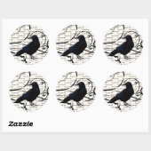 Grote ronde Sticker-Halloween Raven Ronde Sticker (Vel)
