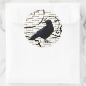 Grote ronde Sticker-Halloween Raven Ronde Sticker (Tas)