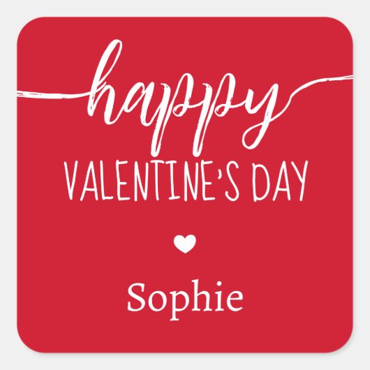 Grote roodroodroodroodrotstikkers vierkante sticker (Voorkant)