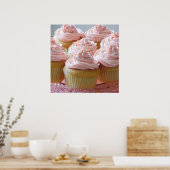 Grote roze cupcakes poster (Keuken)
