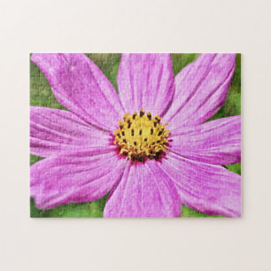 Grote Roze Daisy Kosmos Bloem Art Puzzel