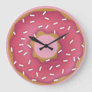 Grote roze donut klok
