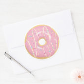 Grote roze donut sticker (Envelop)
