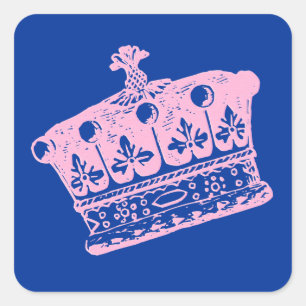 Grote Roze Kroon of Tiara Stickers