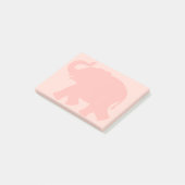 Grote Roze Olifant Silhouet Post-it® Notes (Schuin)